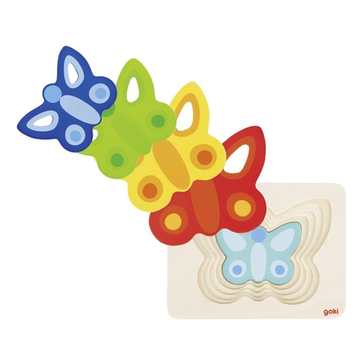 Puzzle stratificat Fluturasi colorati [3]