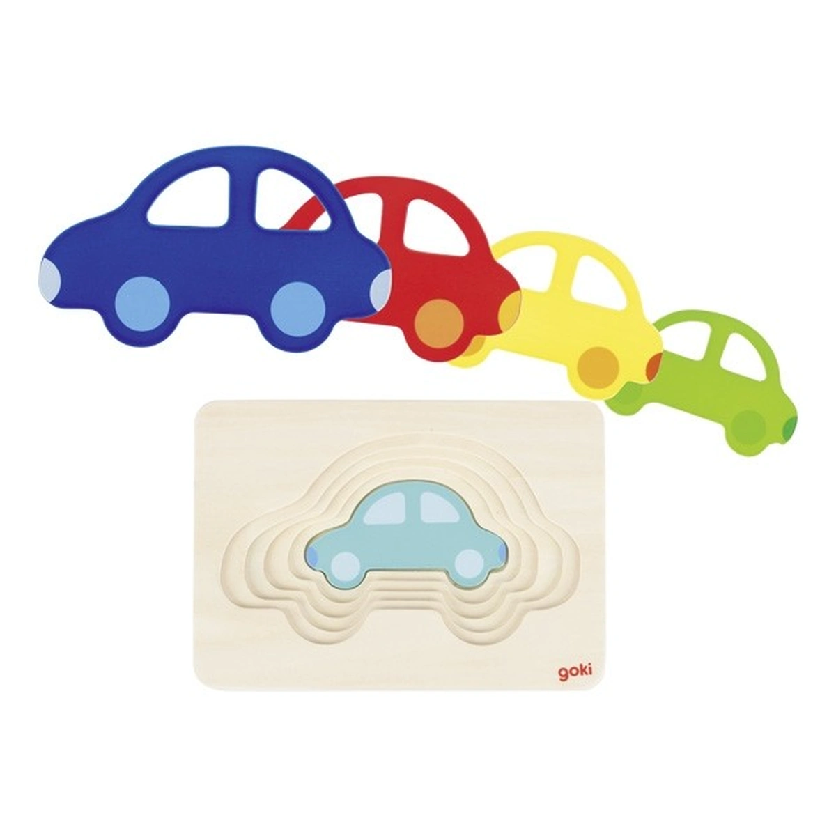 Puzzle stratificat Masinute colorate [2]