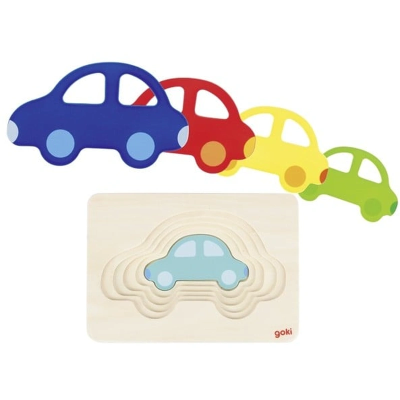 Puzzle stratificat Masinute colorate [2]