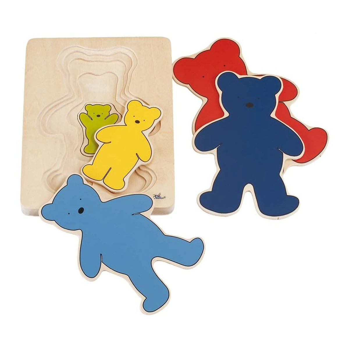 Puzzle stratificat Ursuleti colorati [2]
