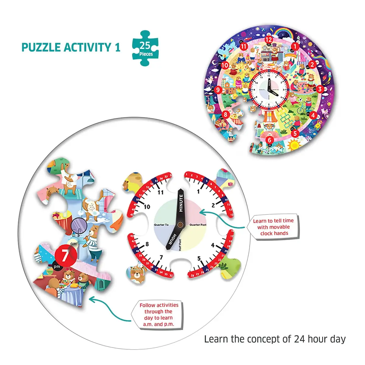 Puzzle - Ursuletul invata ceasul [3]