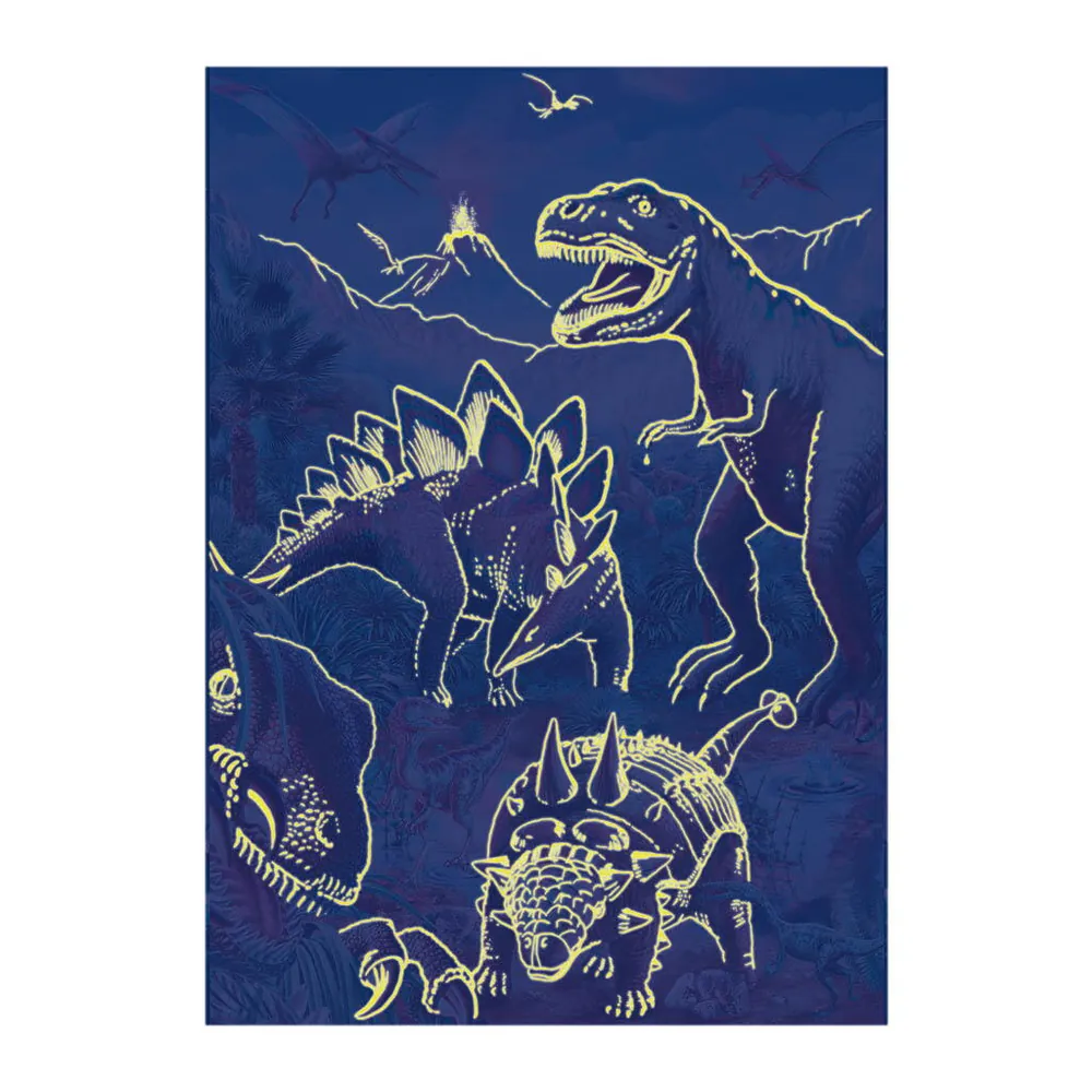 Puzzle XL - Lumea dinozaurilor neon (100 piese) [3]