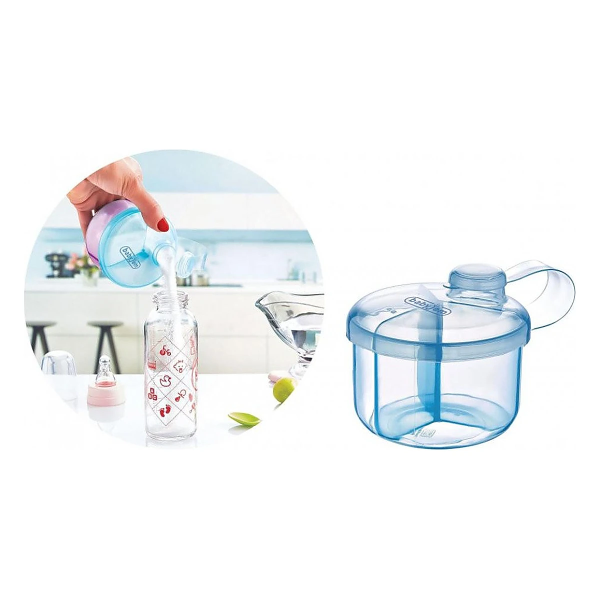 Recipient pentru lapte praf cu 3 compartimente BabyJem [2]