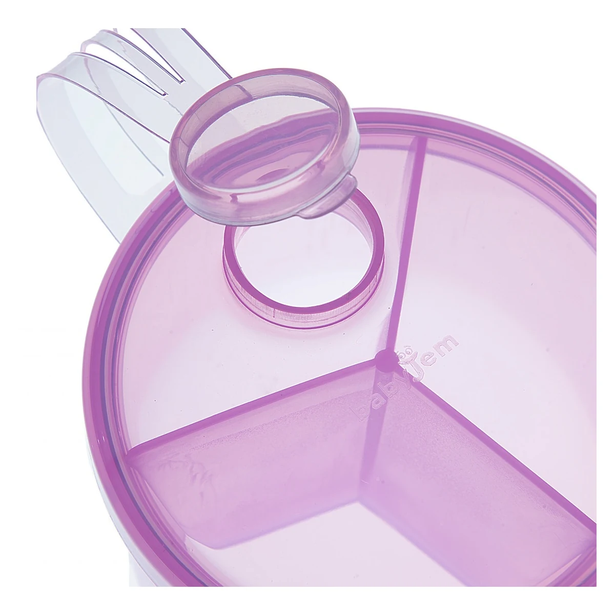 Recipient pentru lapte praf cu 3 compartimente Roz BabyJem [5]