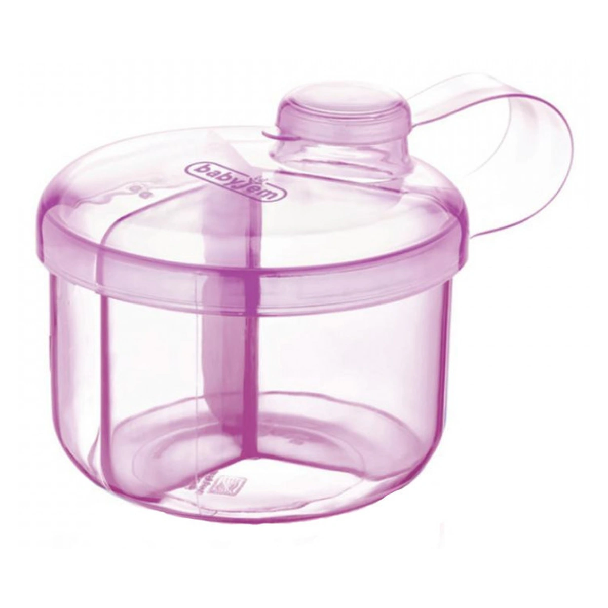 Recipient pentru lapte praf cu 3 compartimente Roz BabyJem [2]