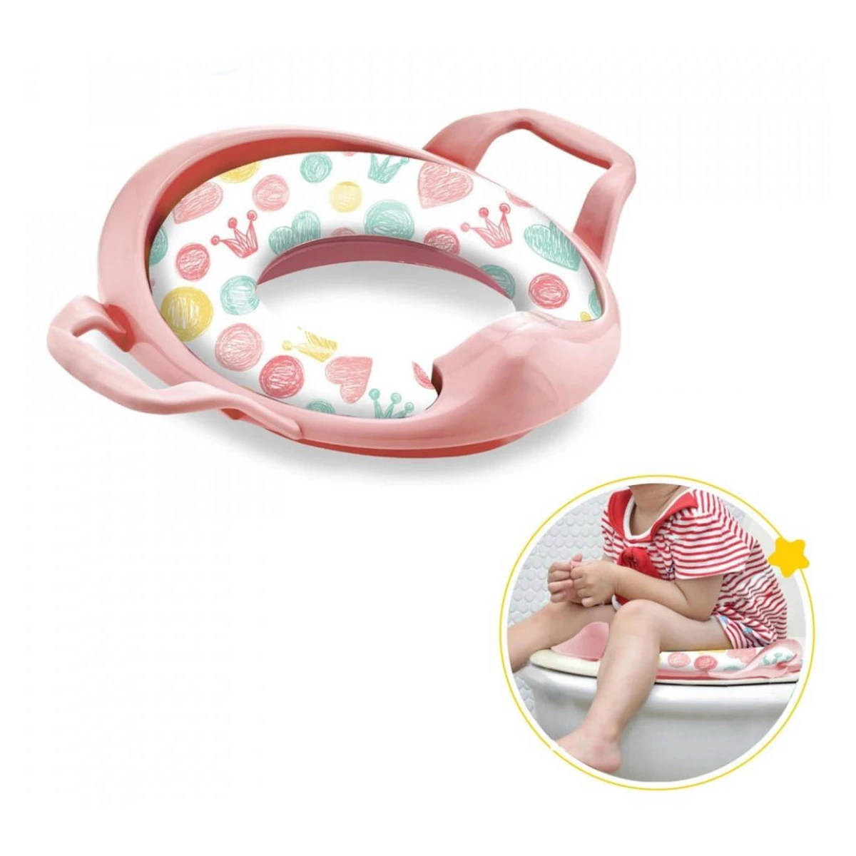 Reductor moale pentru toaleta Roz BabyJem [3]