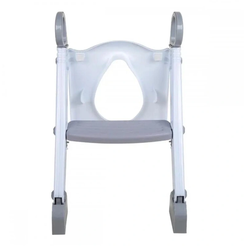 Reductor pentru toaleta, Cu scarita, FreeON, White & Grey [2]