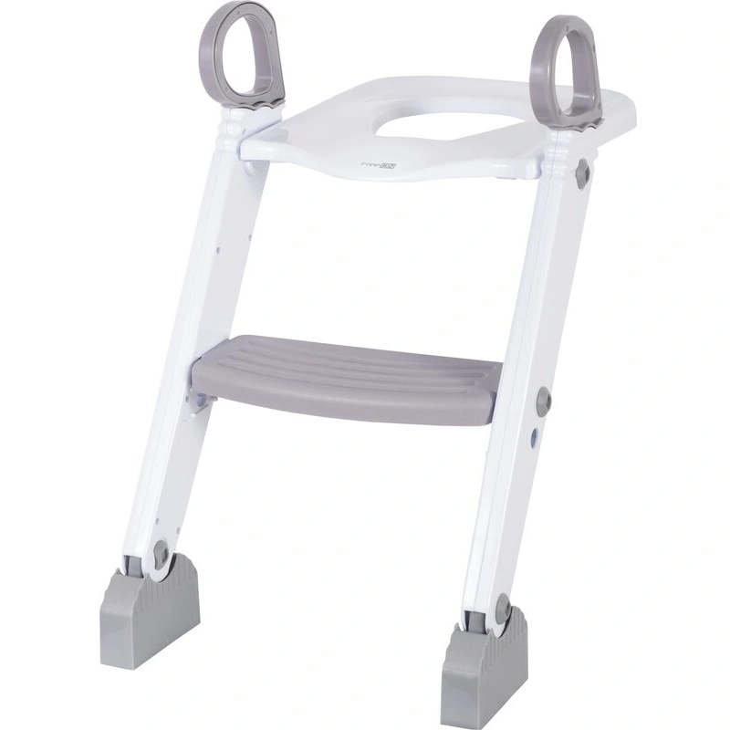 Reductor pentru toaleta, Cu scarita, FreeON, White & Grey [1]