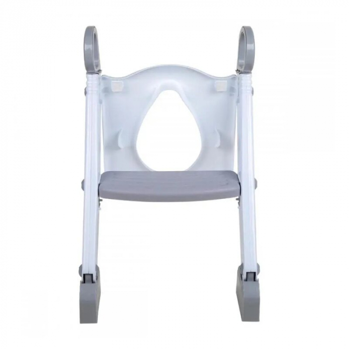 Reductor pentru toaleta, Cu scarita, FreeON, White & Grey [2]