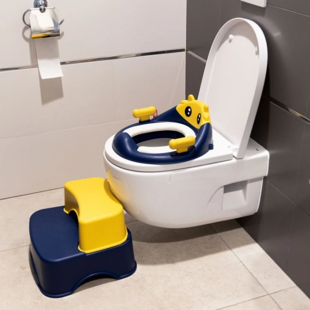 Reductor toaleta cu scara pentru copii - Bleumarin [3]