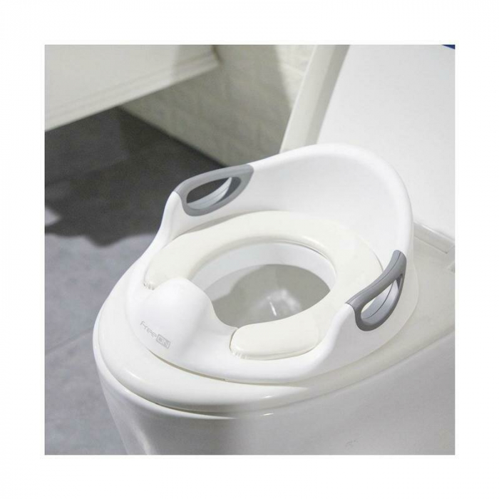 Reductor toaleta, FreeON, Cu perna confortabila si detasabila, Cu manere, 37x9,3x65,5 cm, White [2]
