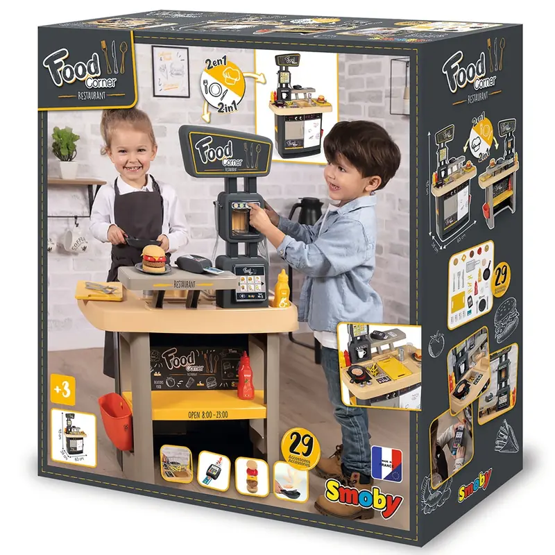 Restaurant pentru copii Smoby Food Corner negru [9]