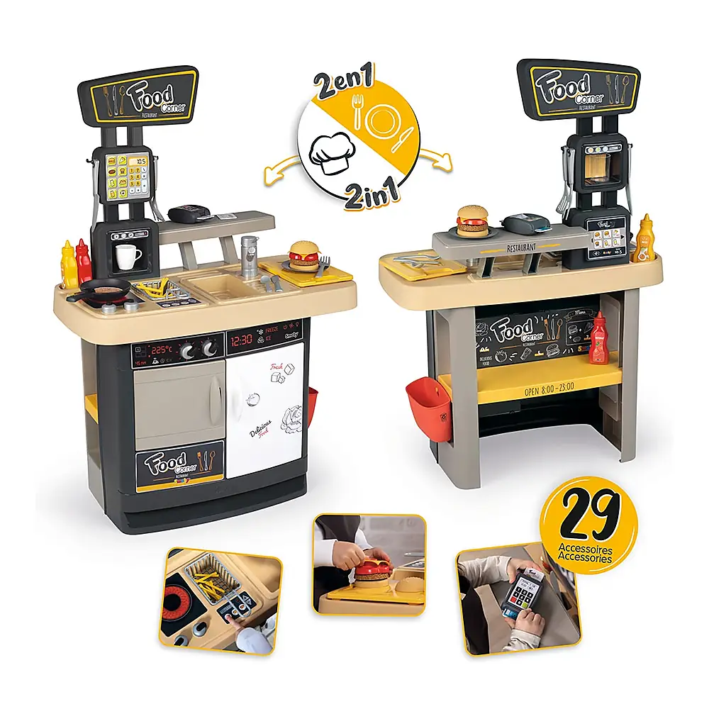 Restaurant pentru copii Smoby Food Corner negru [3]
