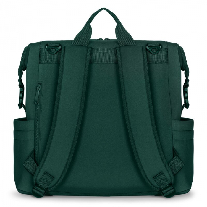 Lionelo - Rucsac impermeabil pentru mamici Cube, Cu 12 compartimente si salteluta de schimbat, Cu prindere universala de carucior, 36 x 36 x 23 cm, Verde [8]