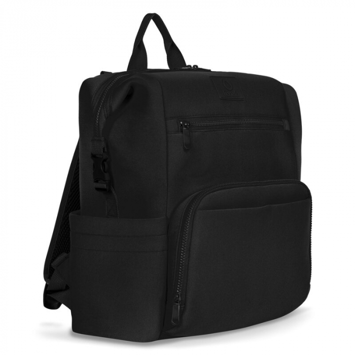Rucsac impermeabil pentru mamici, Lionelo, Cube, Cu 12 compartimente si salteluta de schimbat, Negru [9]