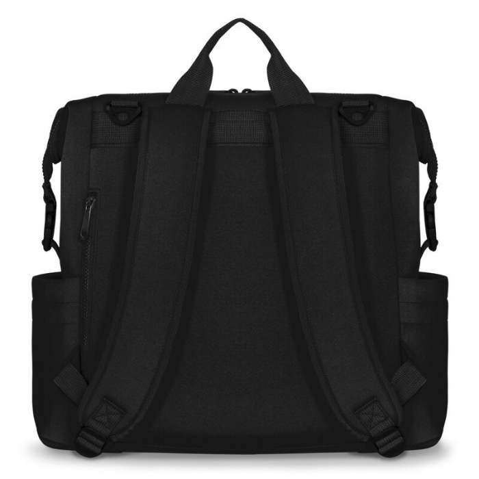 Rucsac impermeabil pentru mamici, Lionelo, Cube, Cu 12 compartimente si salteluta de schimbat, Negru [7]