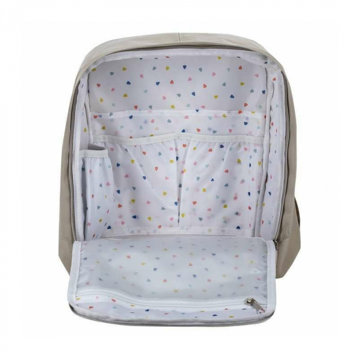 Rucsac pentru mamici, FreeON, Style, Impermeabil, prindere universala de carucior, 28x28x12 cm, Grey/Beige [3]