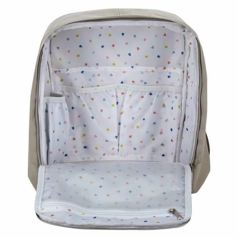Rucsac pentru mamici, FreeON, Style, Impermeabil, prindere universala de carucior, 28x28x12 cm, Grey/Beige [3]