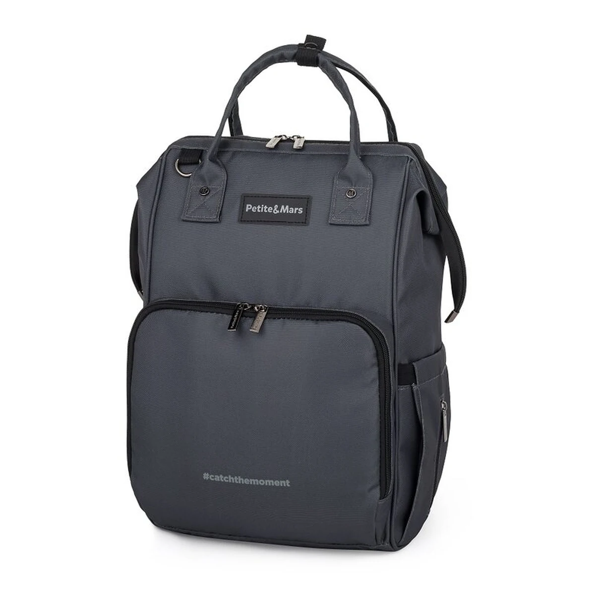 Rucsac pentru mamici, Petite&Mars, Jack, 30 x 42 x 15 cm, Ultimate Grey [2]