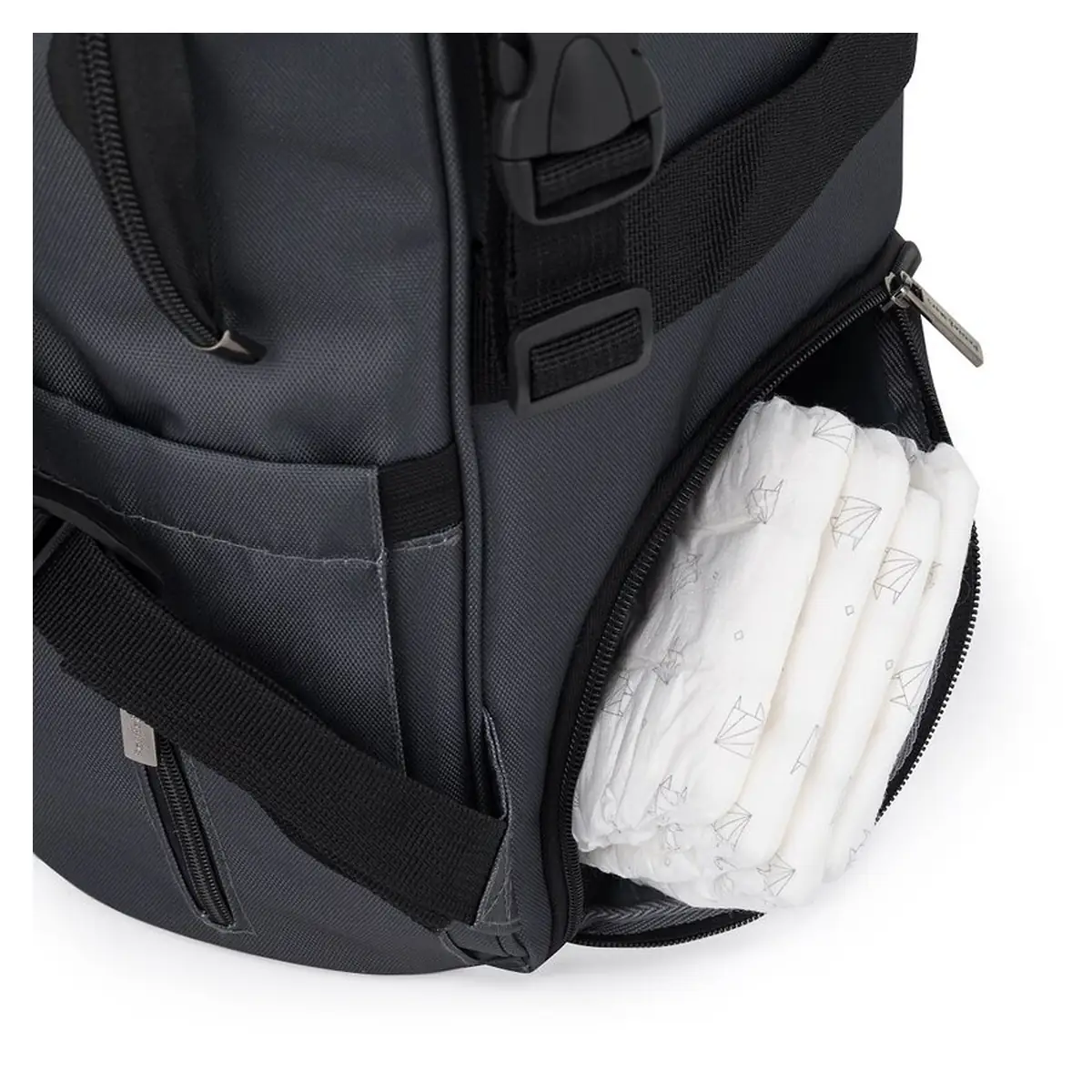 Rucsac pentru mamici, Petite&Mars, Jack, 30 x 42 x 15 cm, Ultimate Grey [9]