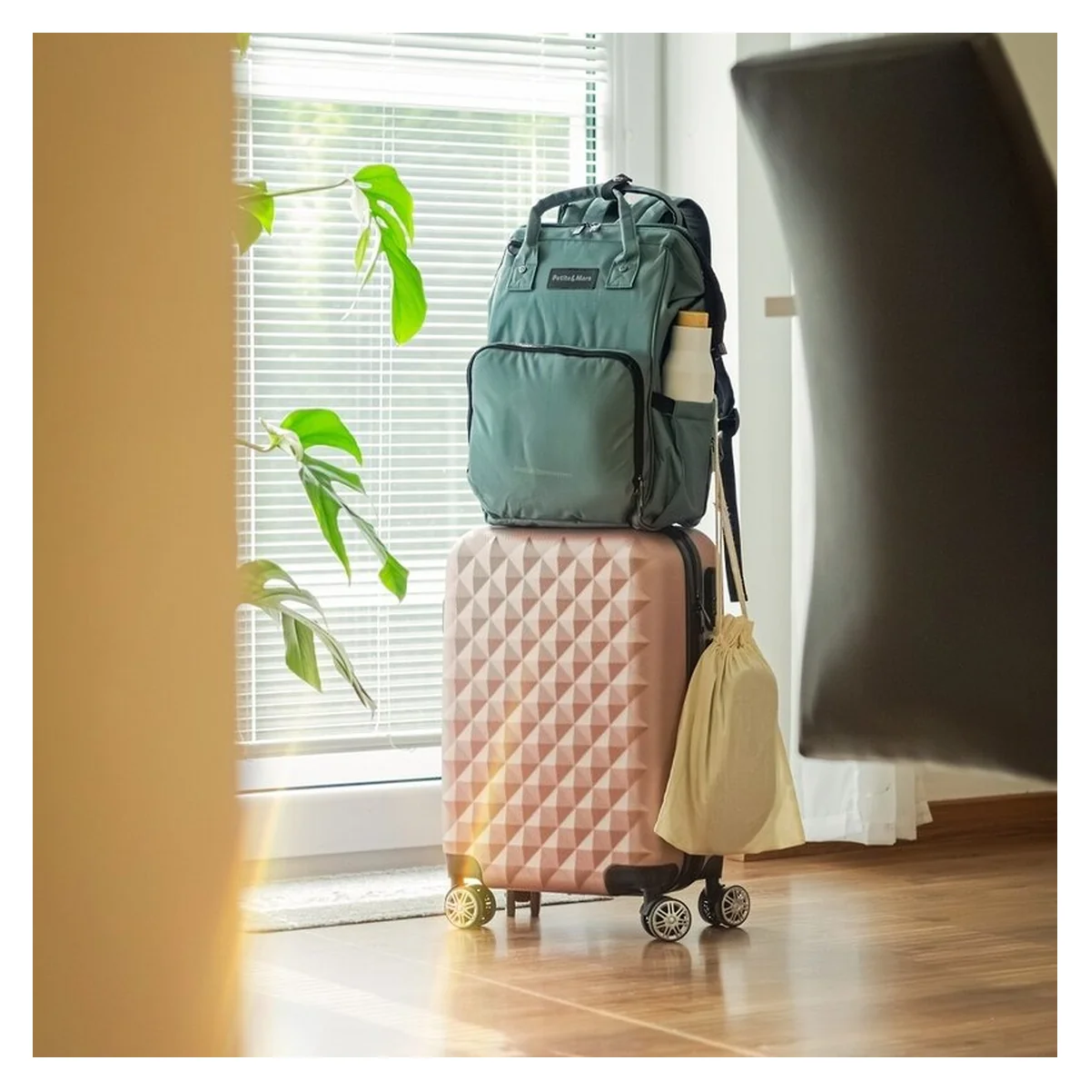 Rucsac pentru mamici, Petite&Mars, Jack, 30 x 42 x 15 cm, Ultimate Grey [14]