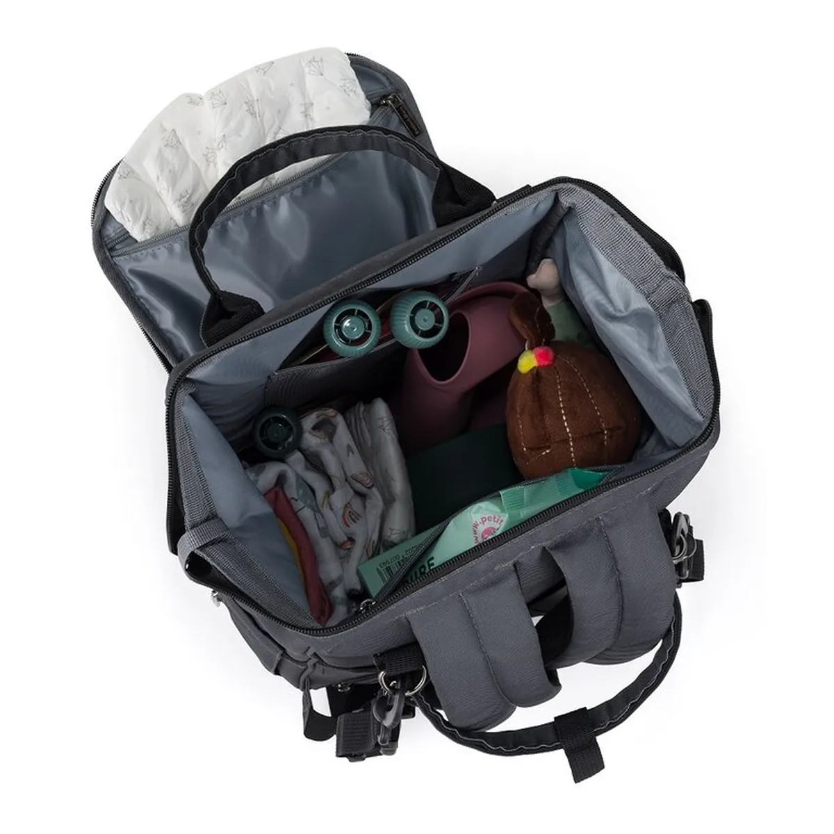 Rucsac pentru mamici, Petite&Mars, Jack, 30 x 42 x 15 cm, Ultimate Grey [6]