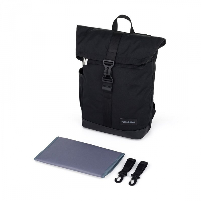 Rucsac pentru mamici, Petite&Mars, Jakob, 30 x 46 x 15 cm, Absolute Black [5]