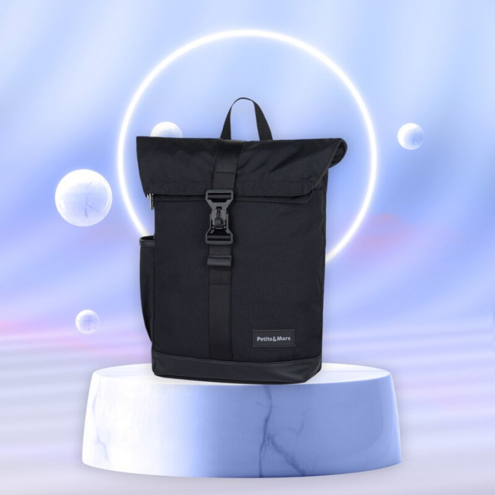 Rucsac pentru mamici, Petite&Mars, Jakob, 30 x 46 x 15 cm, Absolute Black [2]