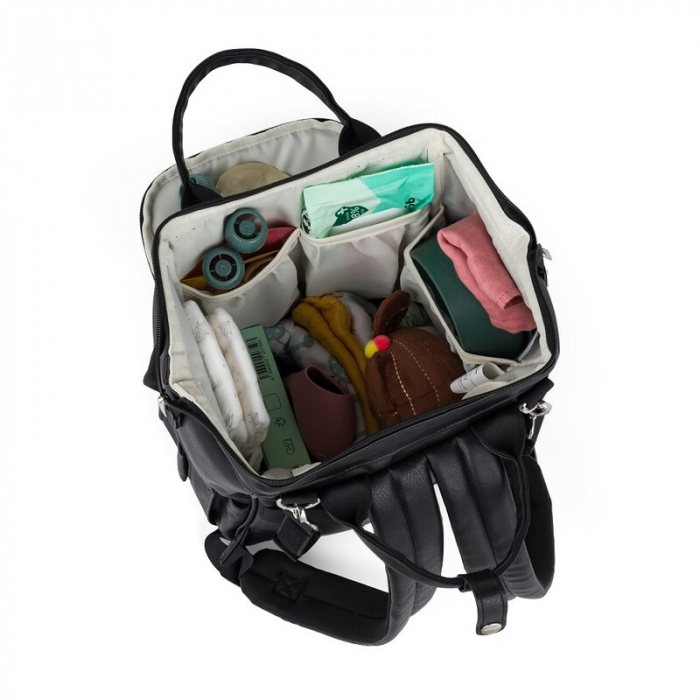 Rucsac pentru mamici, Petite&Mars, Jasper, 27 x 41 x 14 cm, Absolute Black [6]
