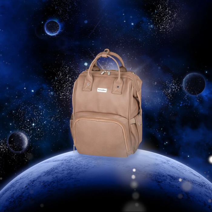 Rucsac pentru mamici, Petite&Mars, Jasper, 27 x 41 x 14 cm, Camel Beige [2]