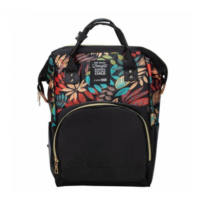 Rucsac pentru mamici, Simply, Cu multiple compartimente, FreeON, 25 x 16 x 40 cm, Black [1]