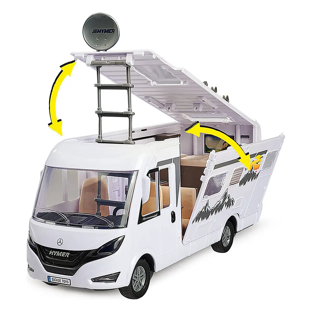 Rulota Dickie Toys Camper Hymer Camping Van Class B cu figurina si accesorii 3 ani + [5]