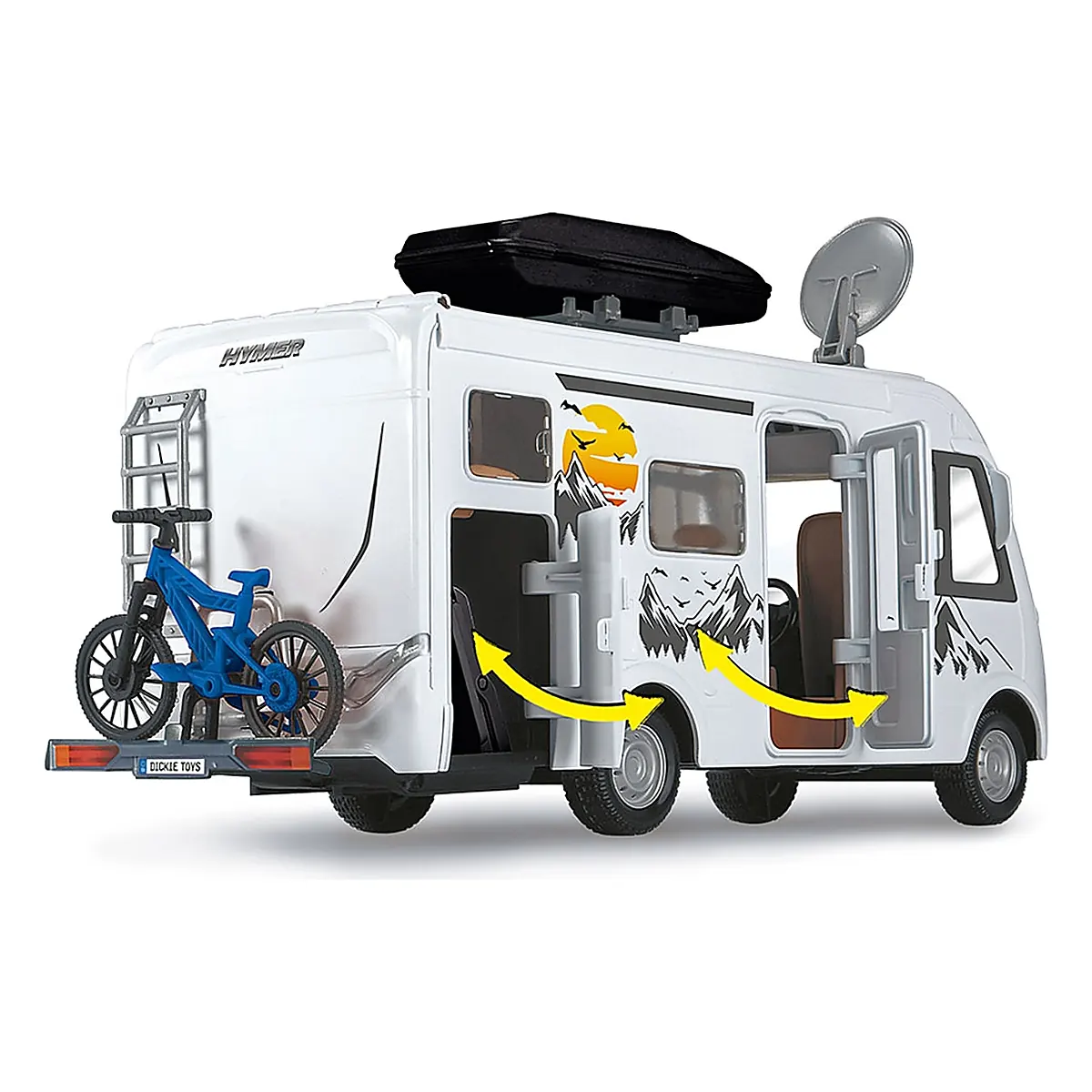 Rulota Dickie Toys Camper Hymer Camping Van Class B cu figurina si accesorii 3 ani + [4]