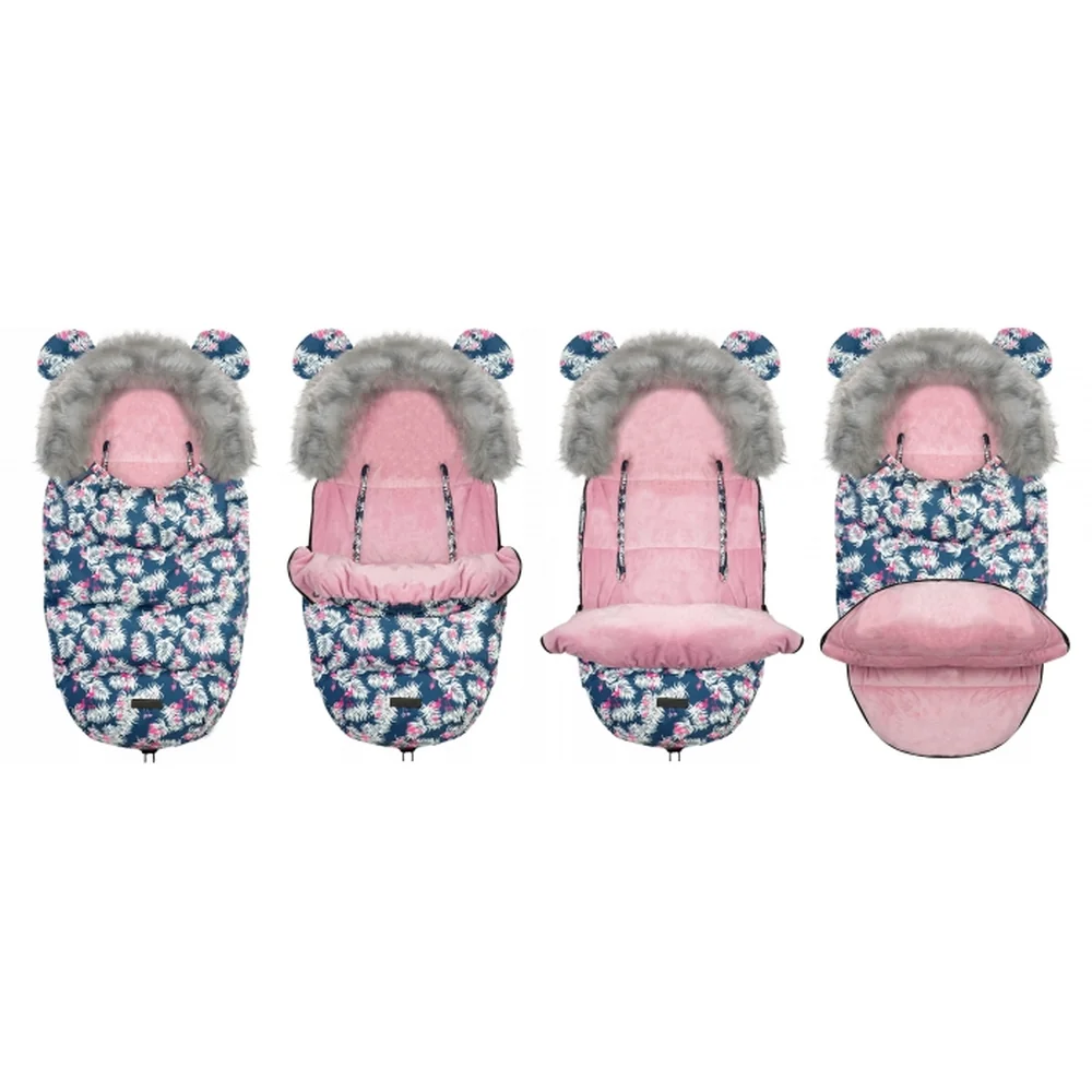 Sac de iarna 95 x 48 cm Ricokids Elmi - Bleumarin cu flamingo [2]