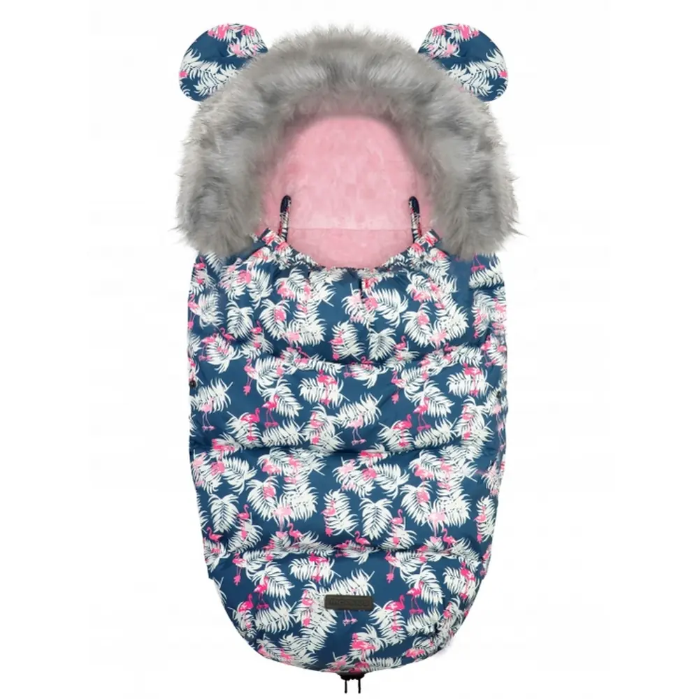Sac de iarna 95 x 48 cm Ricokids Elmi - Bleumarin cu flamingo [1]