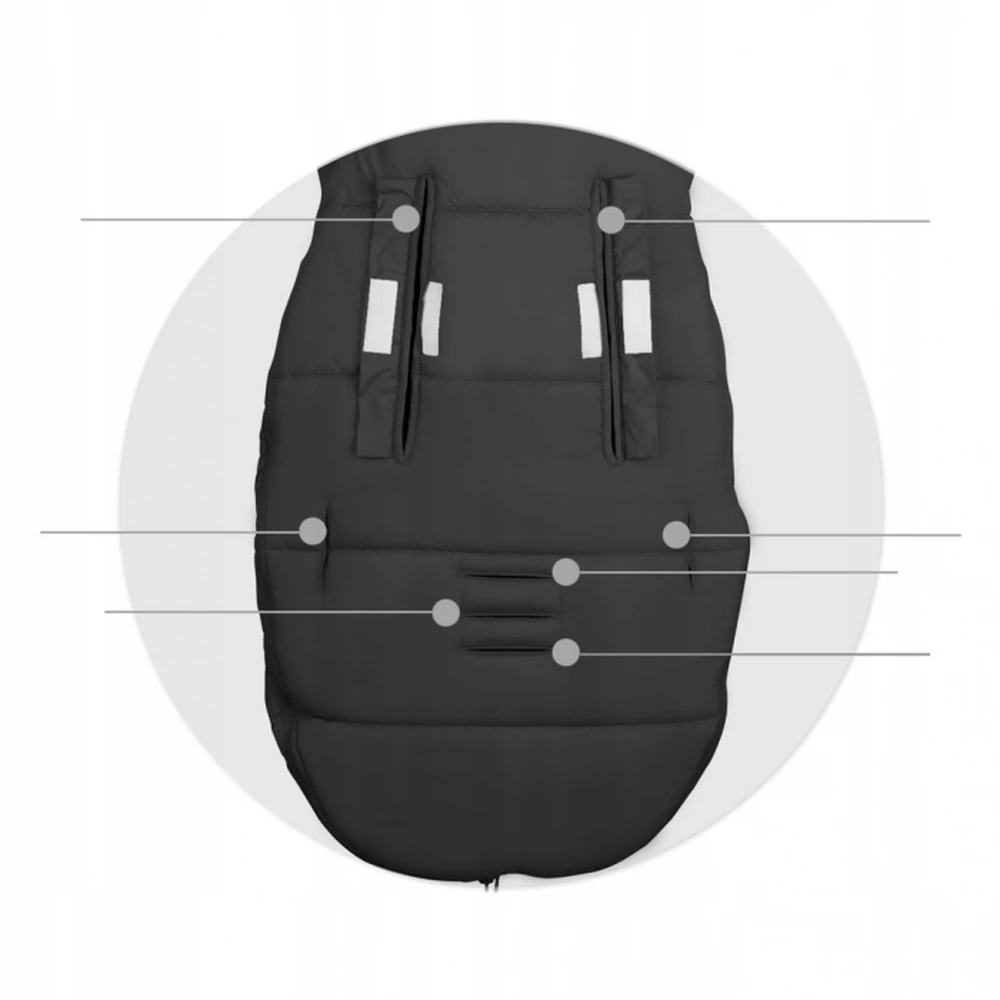 Sac de iarna 95 x 48 cm Ricokids Elmi - Negru cu argintiu [6]