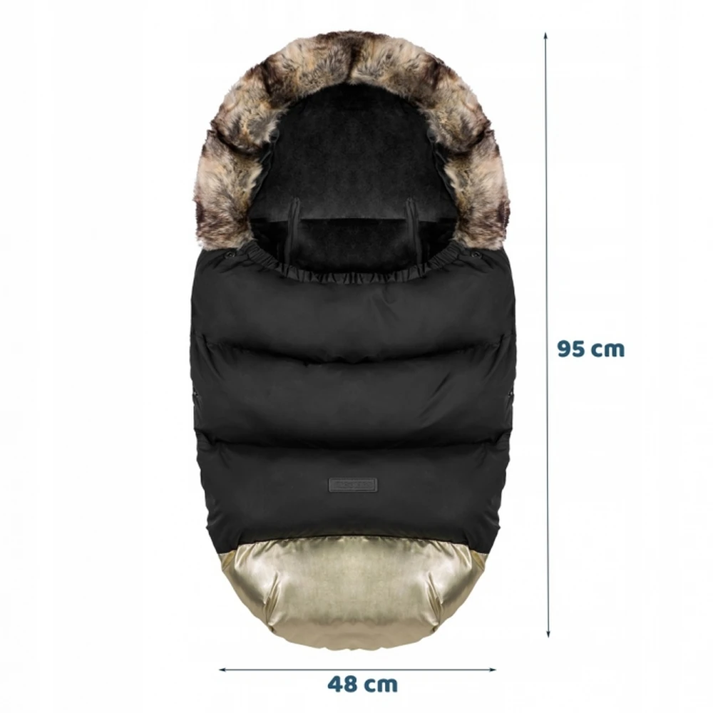 Sac de iarna 95 x 48 cm Ricokids Elmi - Negru cu auriu [7]