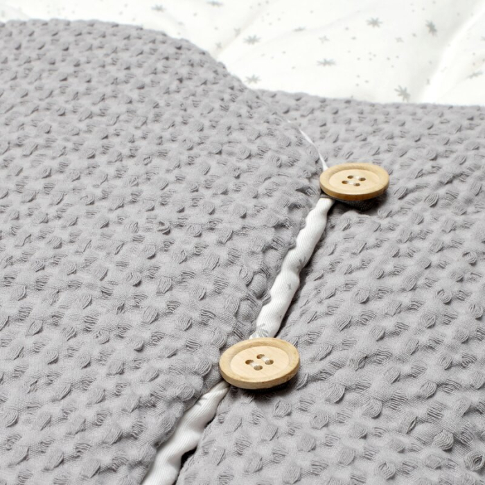 Sac de iarna cu gluga, Jane, Mims Plus, Pentru carucior si scoica auto, 88 x 43 cm, Inchidere cu nasturi si fermoar, [5]