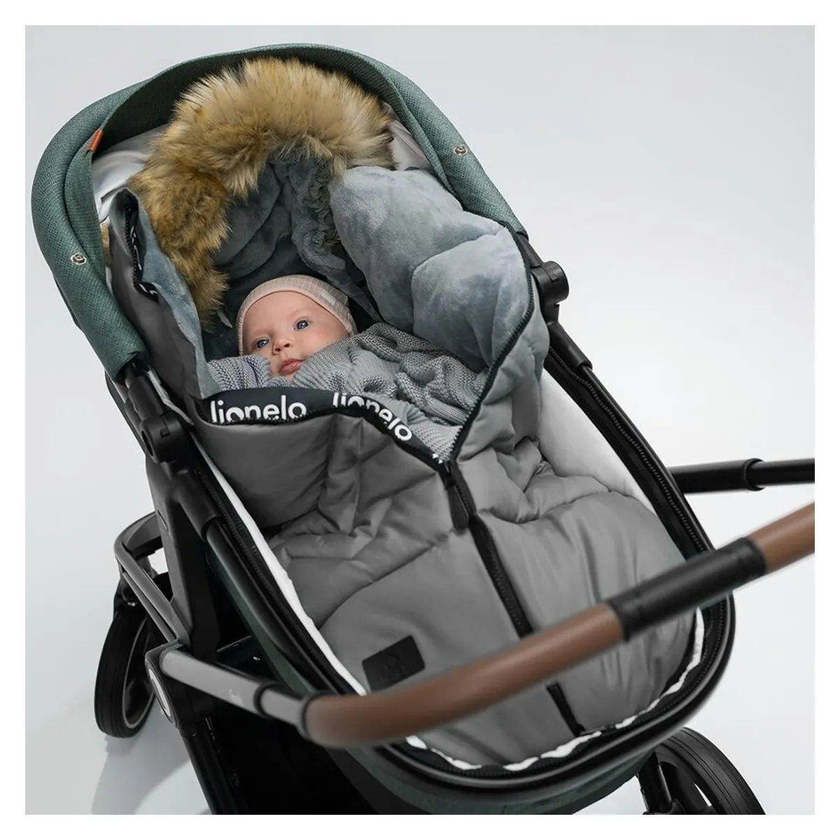 Sac de iarna, Lionelo, Frode, Pentru carucior, 90x45 cm, Impermeabil, Universal, Gri [8]