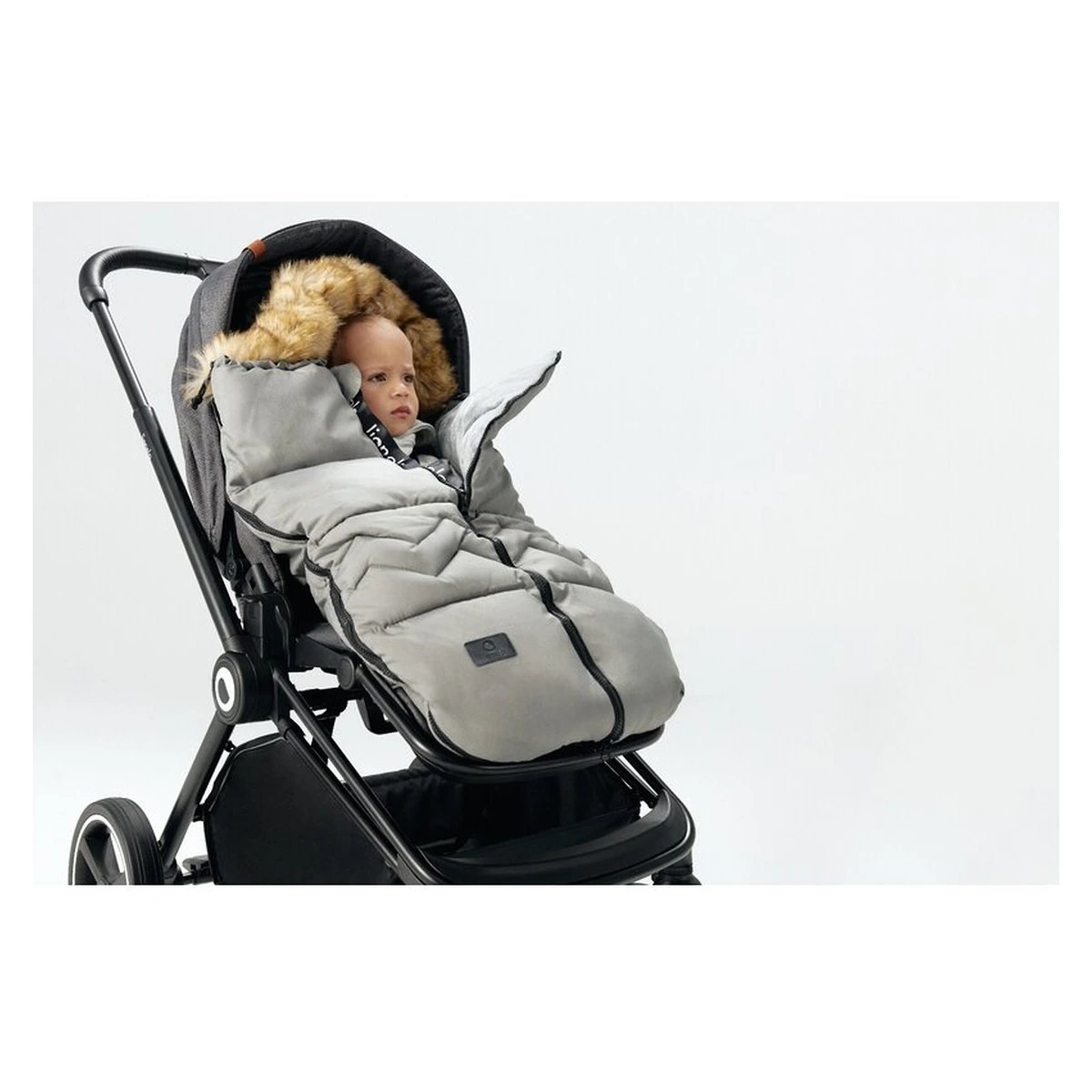 Sac de iarna, Lionelo, Frode, Pentru carucior, 90x45 cm, Impermeabil, Universal, Gri [9]