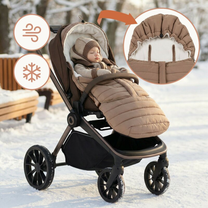 Sac de iarna, Lionelo, Oli, Pentru carucior, landou sau scaun auto, 101x45 cm, Impermeabil, Rezistent pana la -20 [17]