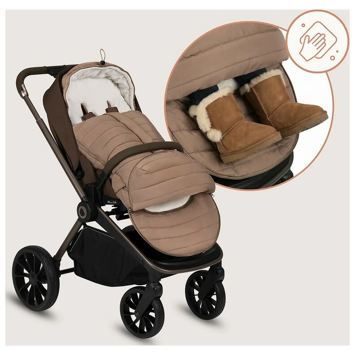 Sac de iarna, Lionelo, Oli, Pentru carucior, landou sau scaun auto, 101x45 cm, Impermeabil, Rezistent pana la -20 [11]