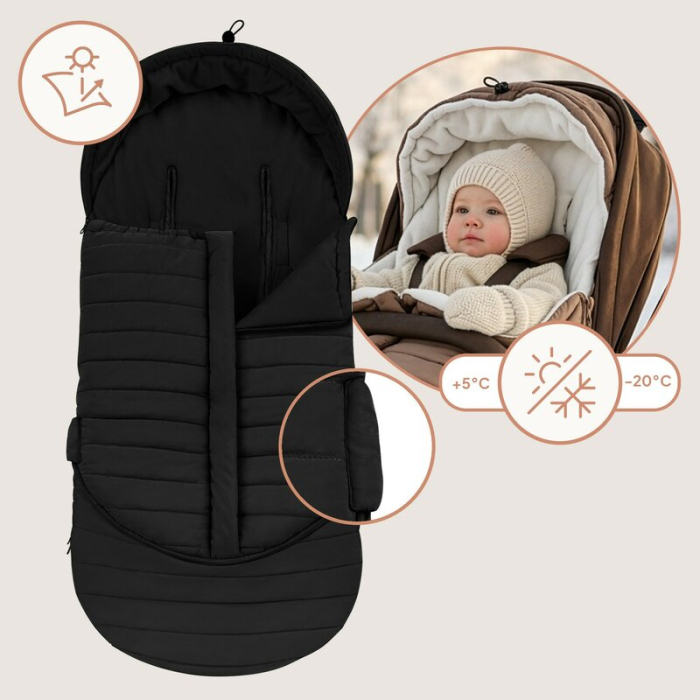 Sac de iarna, Lionelo, Oli, Pentru carucior, landou sau scaun auto, 101x45 cm, Impermeabil, Rezistent pana la -20 [20]