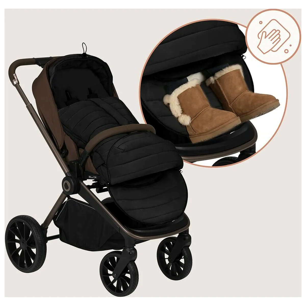 Sac de iarna, Lionelo, Oli, Pentru carucior, landou sau scaun auto, 101x45 cm, Impermeabil, Rezistent pana la -20 [11]