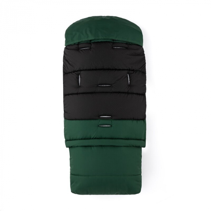 Sac de iarna, Multifunctional, Poate fi utilizat ca geanta prin desfacerea fermoarului, Atasabil la carucior, 110 cm, 0-3 ani, Verde [5]