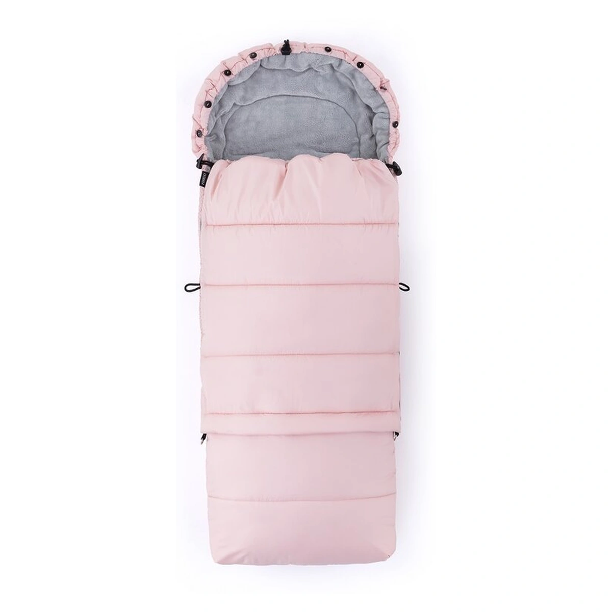 Sac de iarna, Multifunctional, Poate fi utilizat ca geanta prin desfacerea fermoarului, Atasabil la carucior, Lana, 110 cm, 0-3 ani, Roz [6]