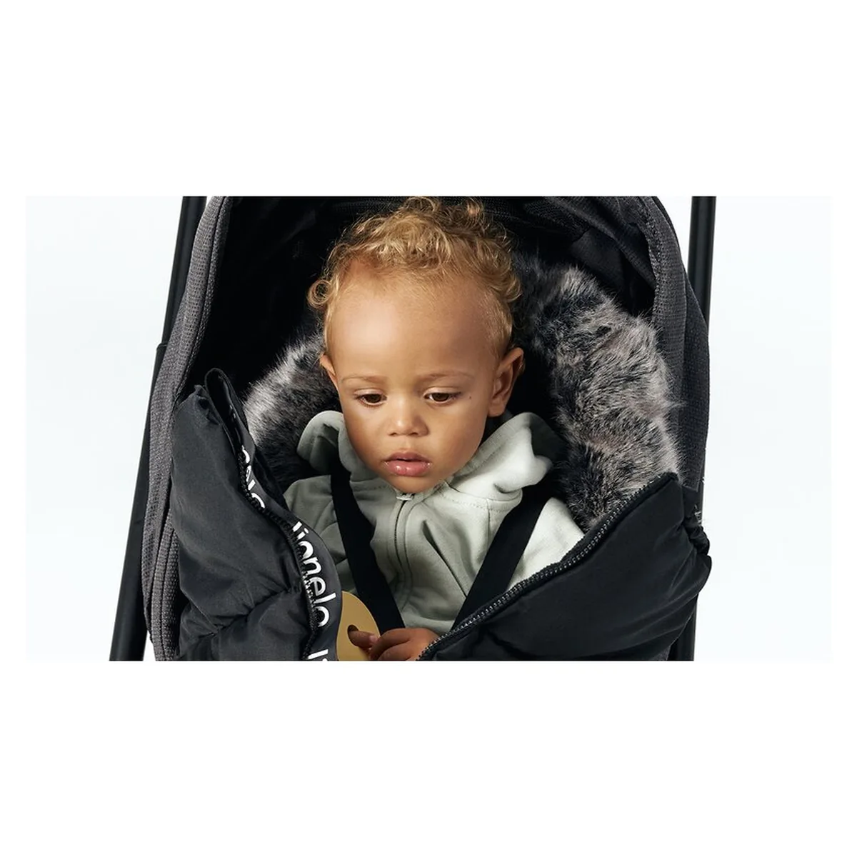Sac de iarna pentru carucior Frode, 90x45 cm, Impermeabil, Universal, Negru [15]