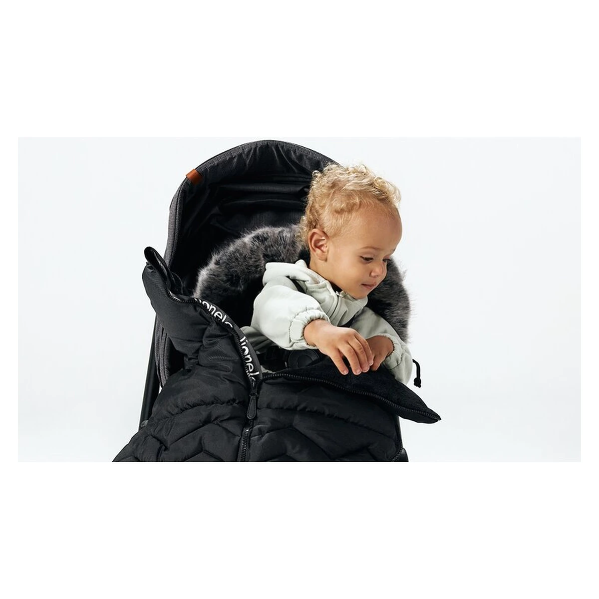 Sac de iarna pentru carucior Frode, 90x45 cm, Impermeabil, Universal, Negru [17]