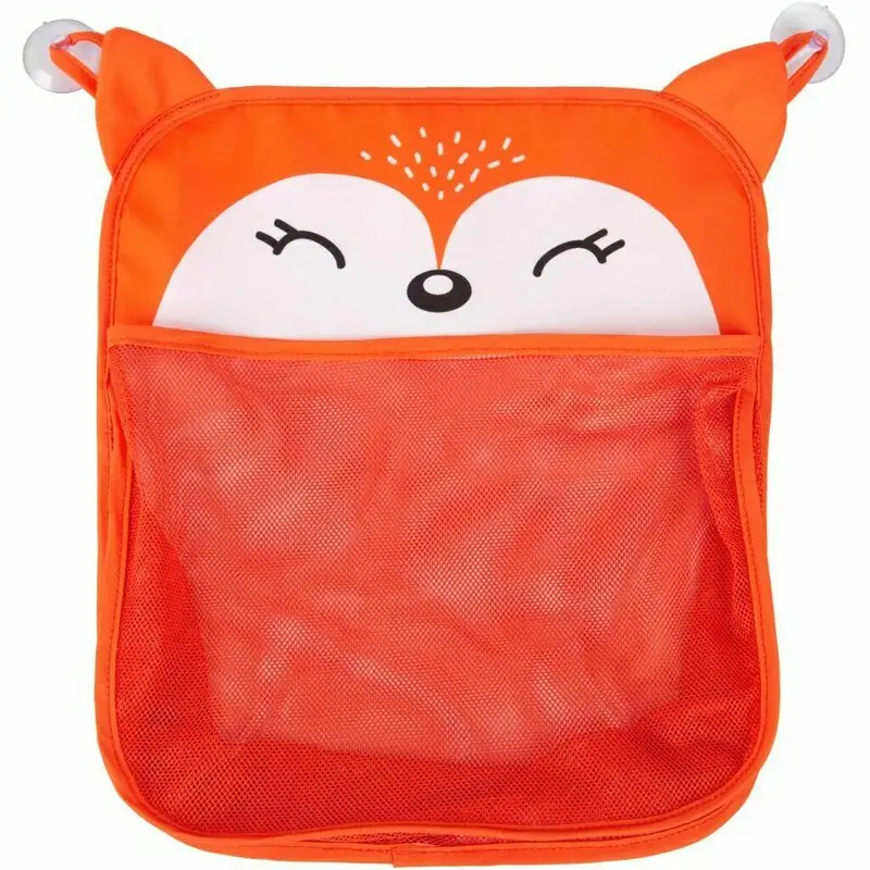 Saculet pentru jucariile de baie, Fox, Cu sistem de prindere cu ventuze, Dimensiune 32x38 cm, FreeON [1]