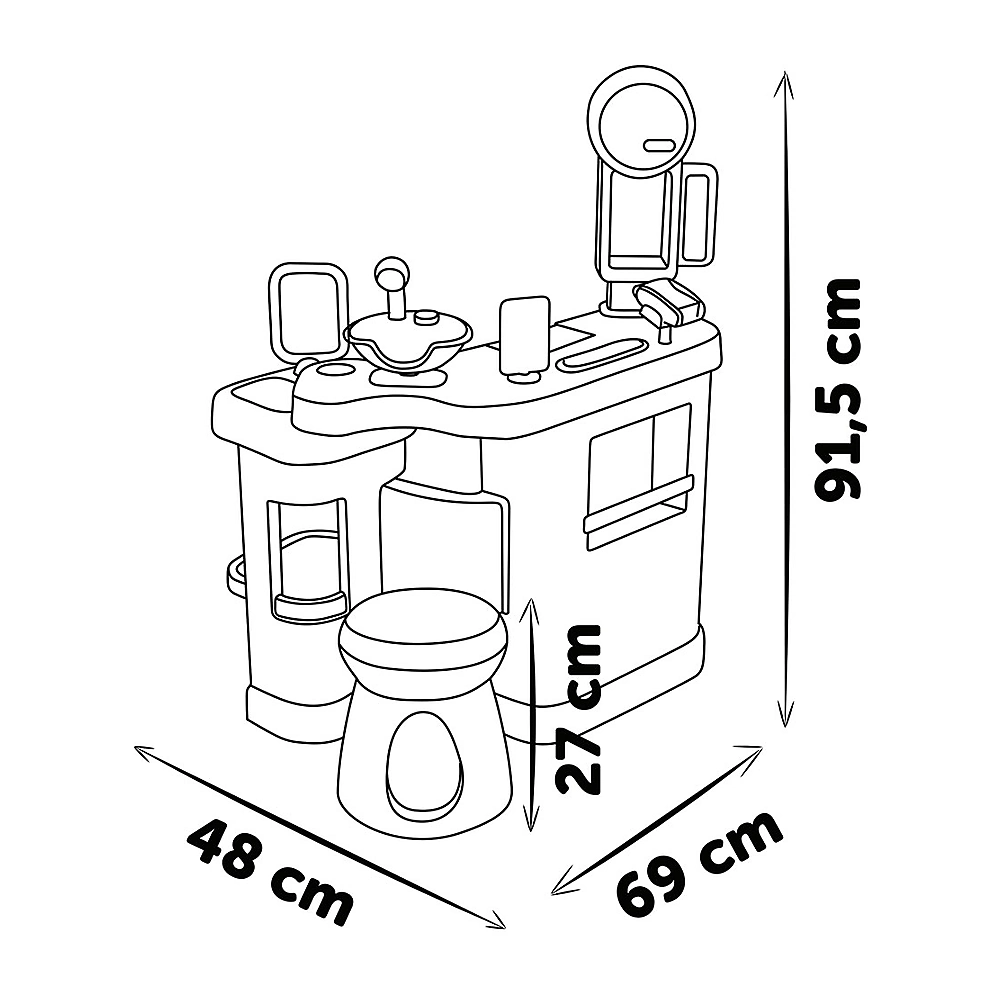 Salon coafura pentru copii Smoby Barber Shop, Barber and Cut negru [4]